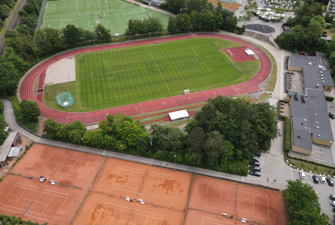 Bagsværd Stadion set fra luften